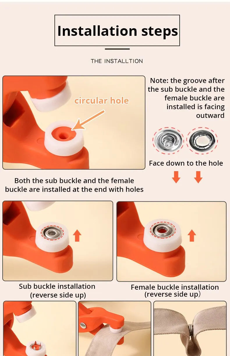 Snap Button Kit With Hand Pressure Pliers 50pcs Snaps