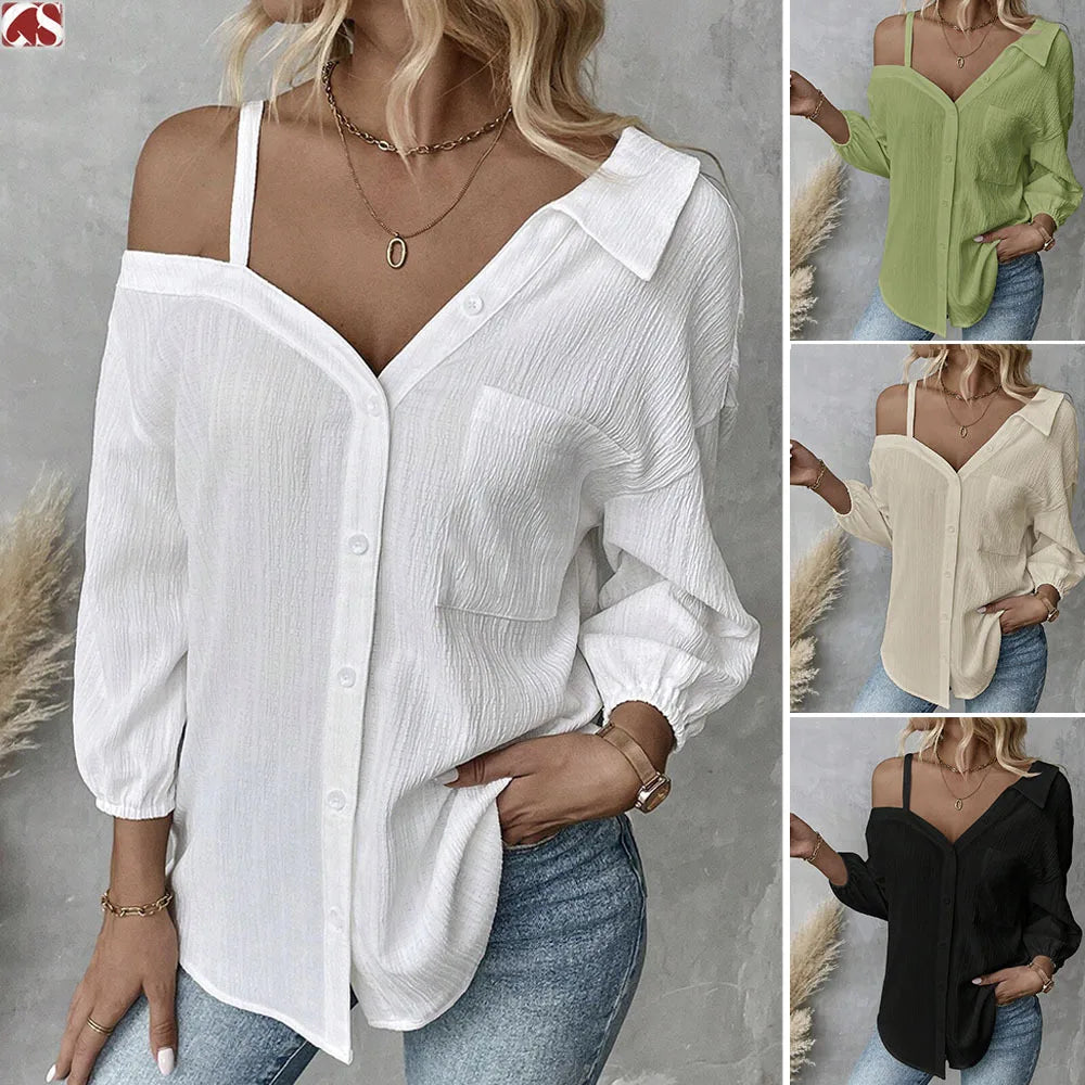 Cardigan Texture Casual Shirts For Women Clothes