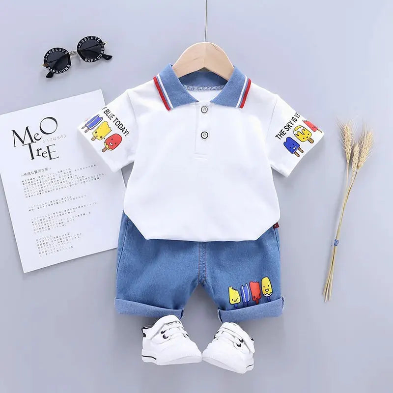 Baby Boy Clothes Set T-shirt+Shorts