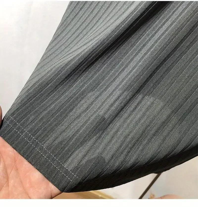 Men's Clothing  Silk Quick Dry Short Sleeve T-Shirt