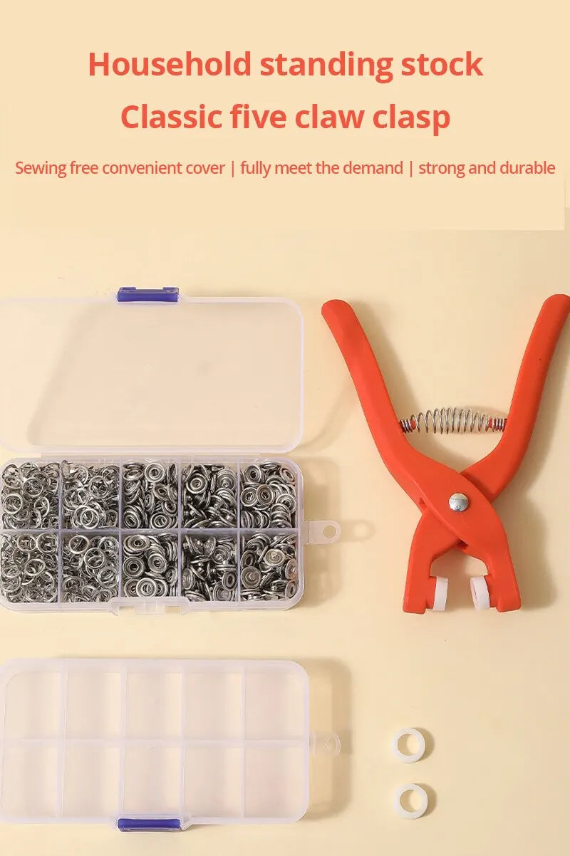 Snap Button Kit With Hand Pressure Pliers 50pcs Snaps