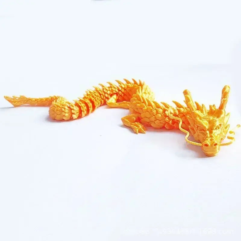 3D Printed Dragon Ornaments Luminous Chinese Long Flexible Articulated