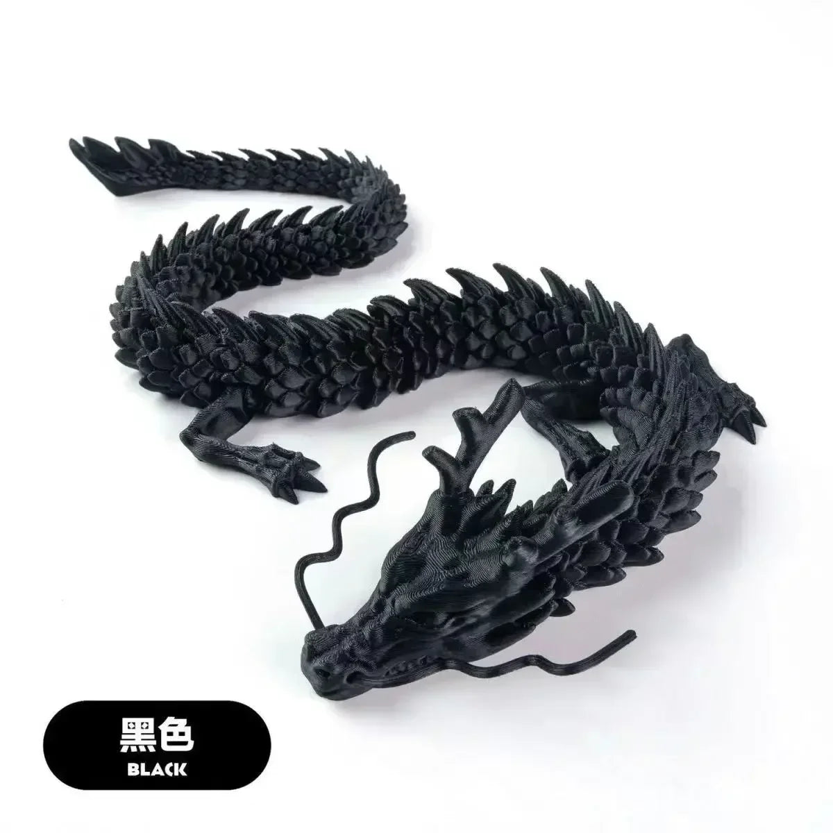 3D Printed Dragon Ornaments Luminous Chinese Long Flexible Articulated