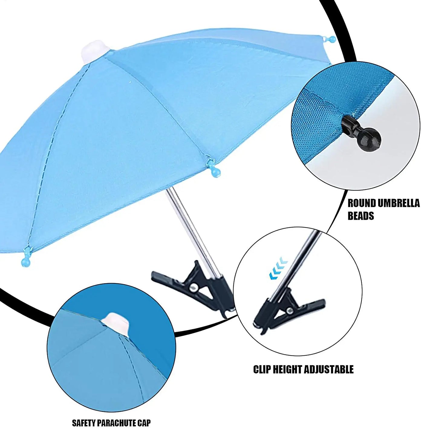 Cell Phone Umbrella Sun Protection Phone Clip