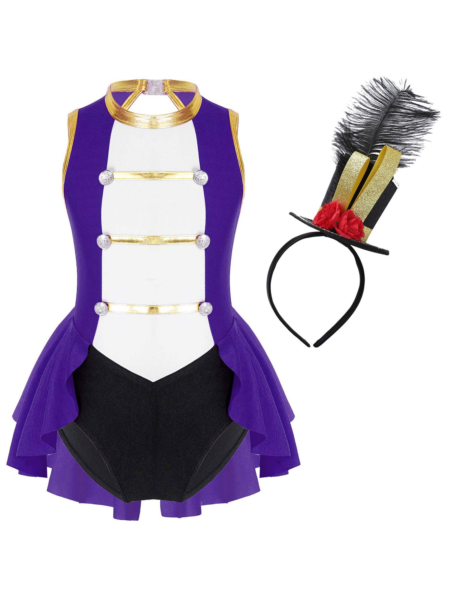 Girls Ringmaster Circus Costume Festival Performance