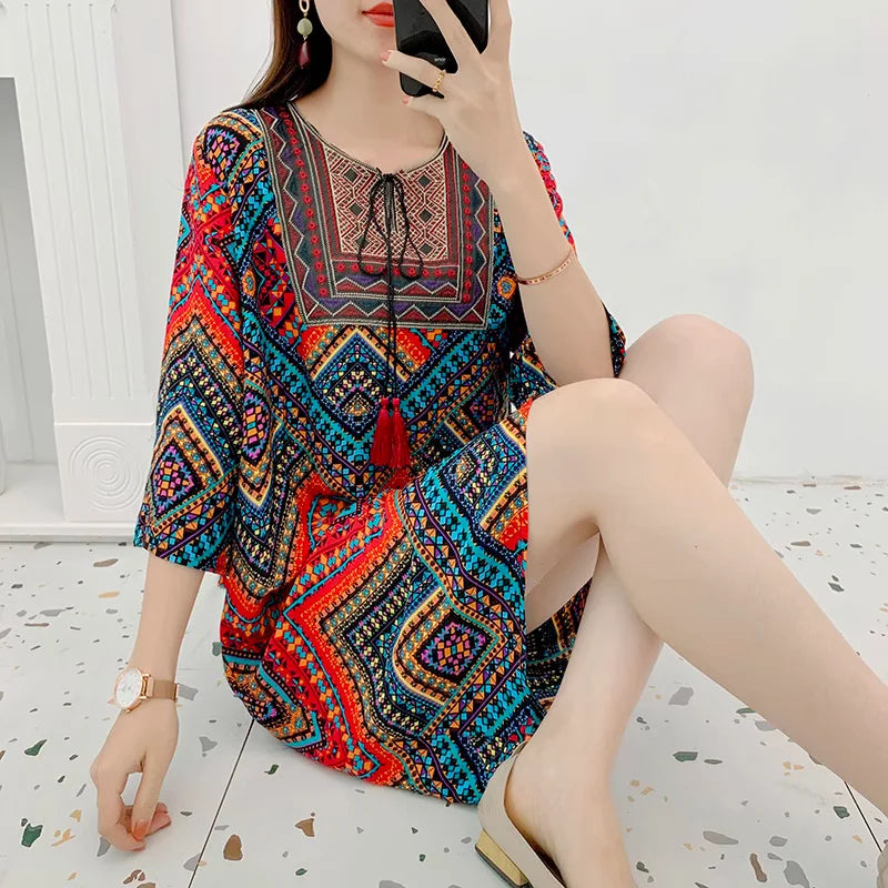 Indian Dress Summer Vintage Causal