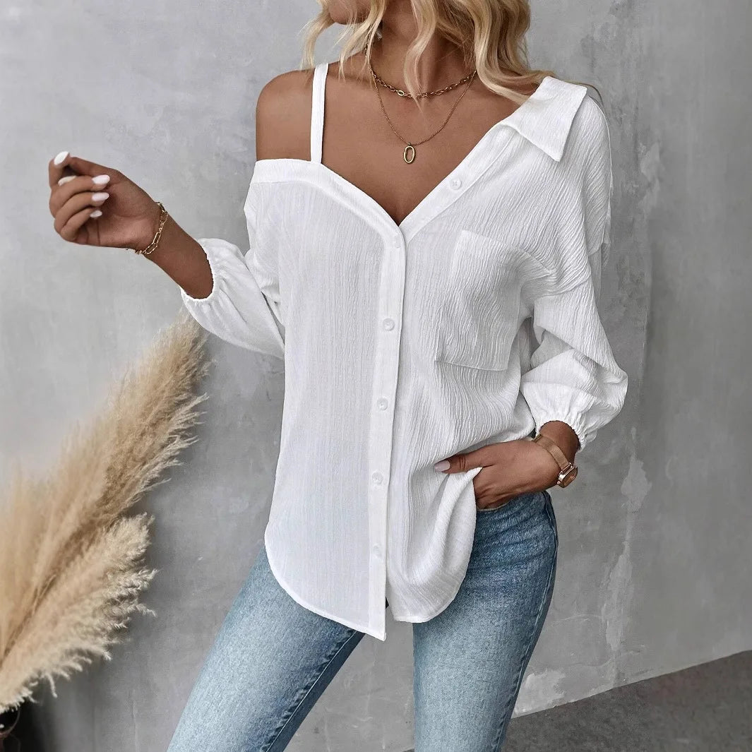Cardigan Texture Casual Shirts For Women Clothes