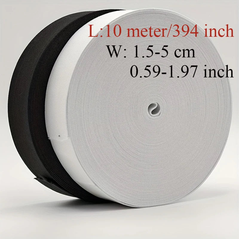 10m Sewing Elastic Band or Rubber Band for Clothes Stitching Accessories