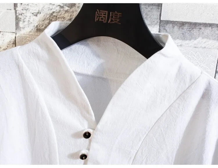 men's casual shirts (Shirt + trousers) 2025 summer men shirt