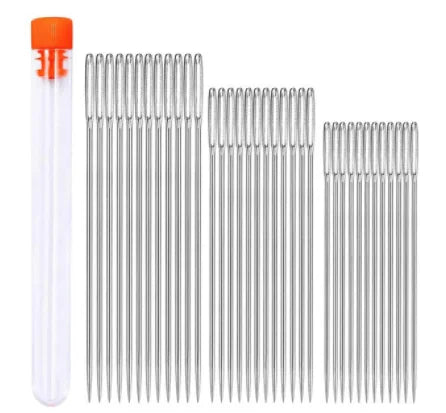 Large Eye Stitching Needles Sewing Needles Handmade Leather Needle Steel Yarn Knitting Needles Sewing Tool Set