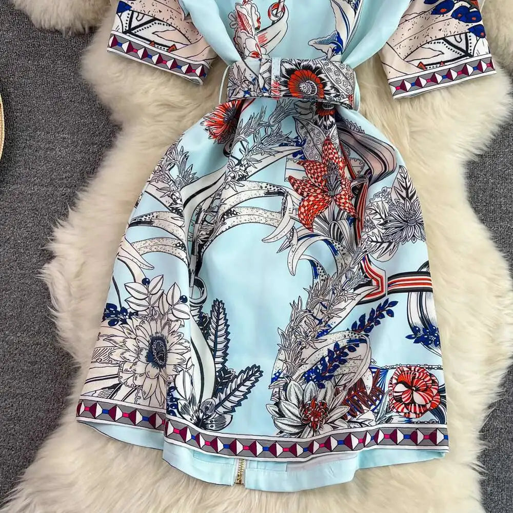 Short Sleeve Floral Print Sheath Bodycon Pencil Short Dress Shirt