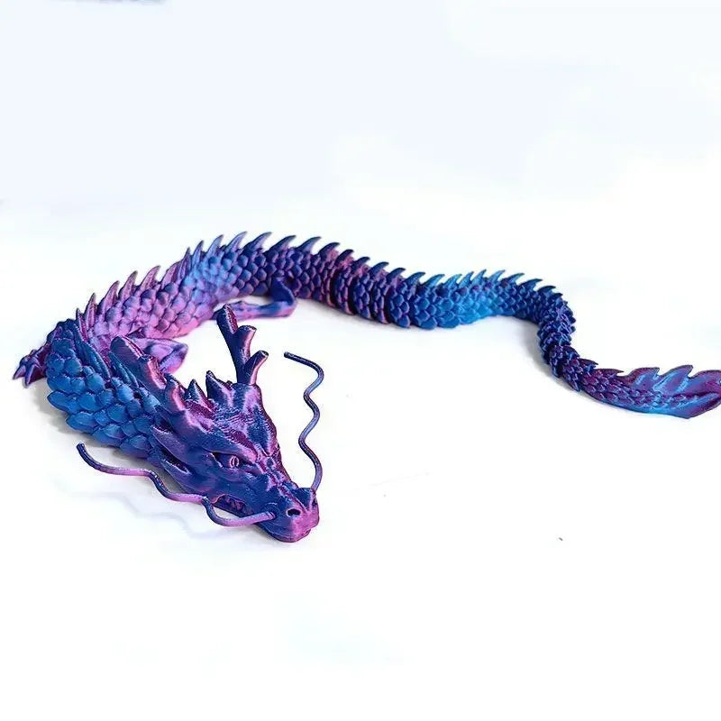 3D Printed Dragon Ornaments Luminous Chinese Long Flexible Articulated
