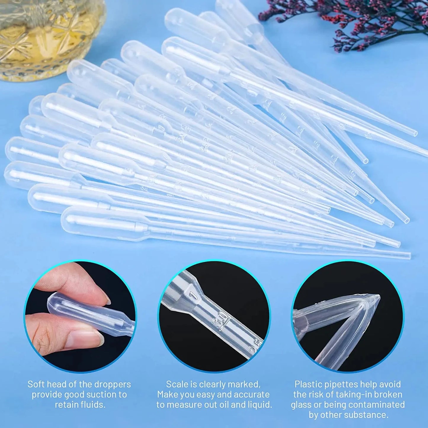 100Pcs/Lot Laboratory Pipette 1ml 2ml 3ml 5ml Plastic Disposable Graduated