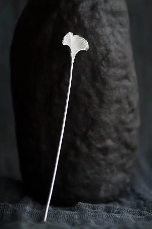 Designer original new in jewelry for women antique apricot leaf hairpin 925 silver