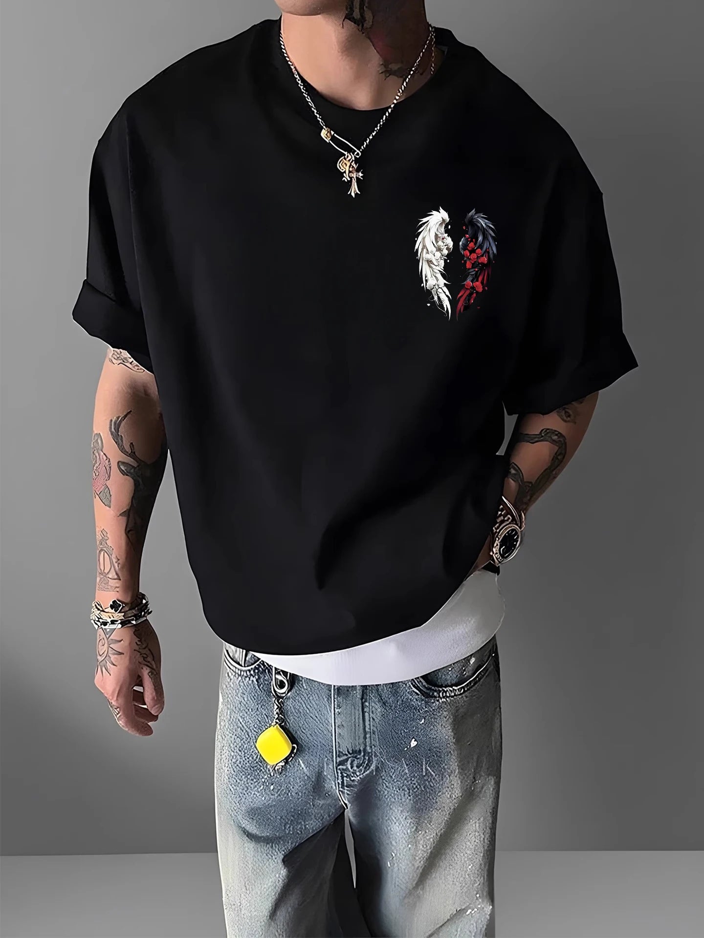 Men's T-shirt  Summer New American Trend Heavy Cotton Top