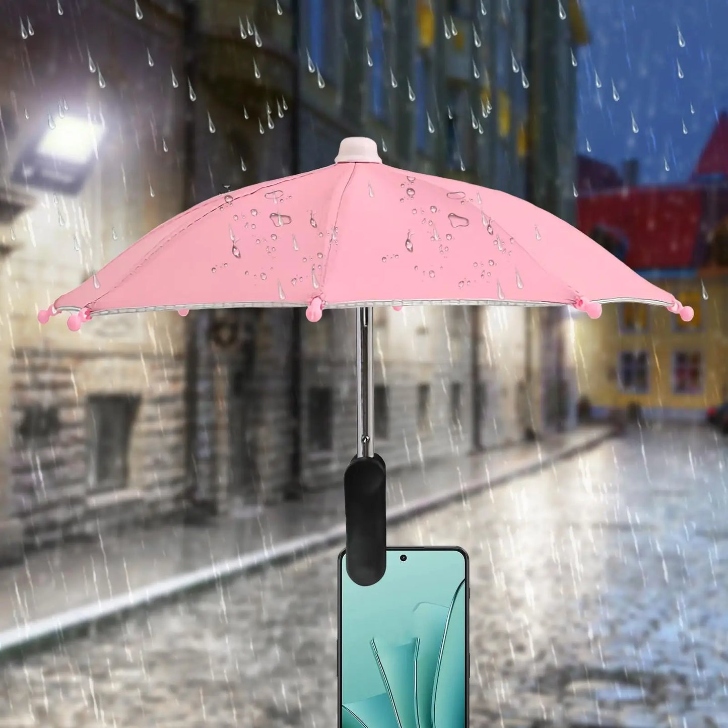 Cell Phone Umbrella Holder with Clip for Sun Shade