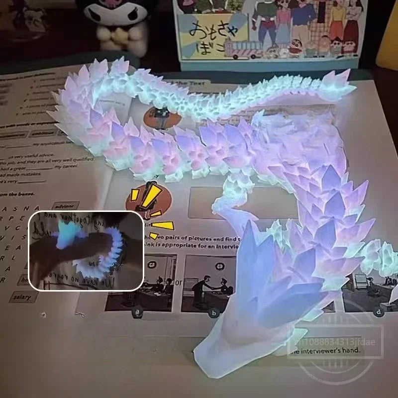 Luminous 3D Printed Dragon Glow in the Dark Flying Dragon Egg Rotatable