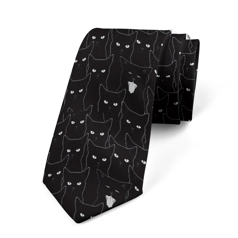Fun Mathematical Formula Men's Tie 3D Printing 8CM Fashion