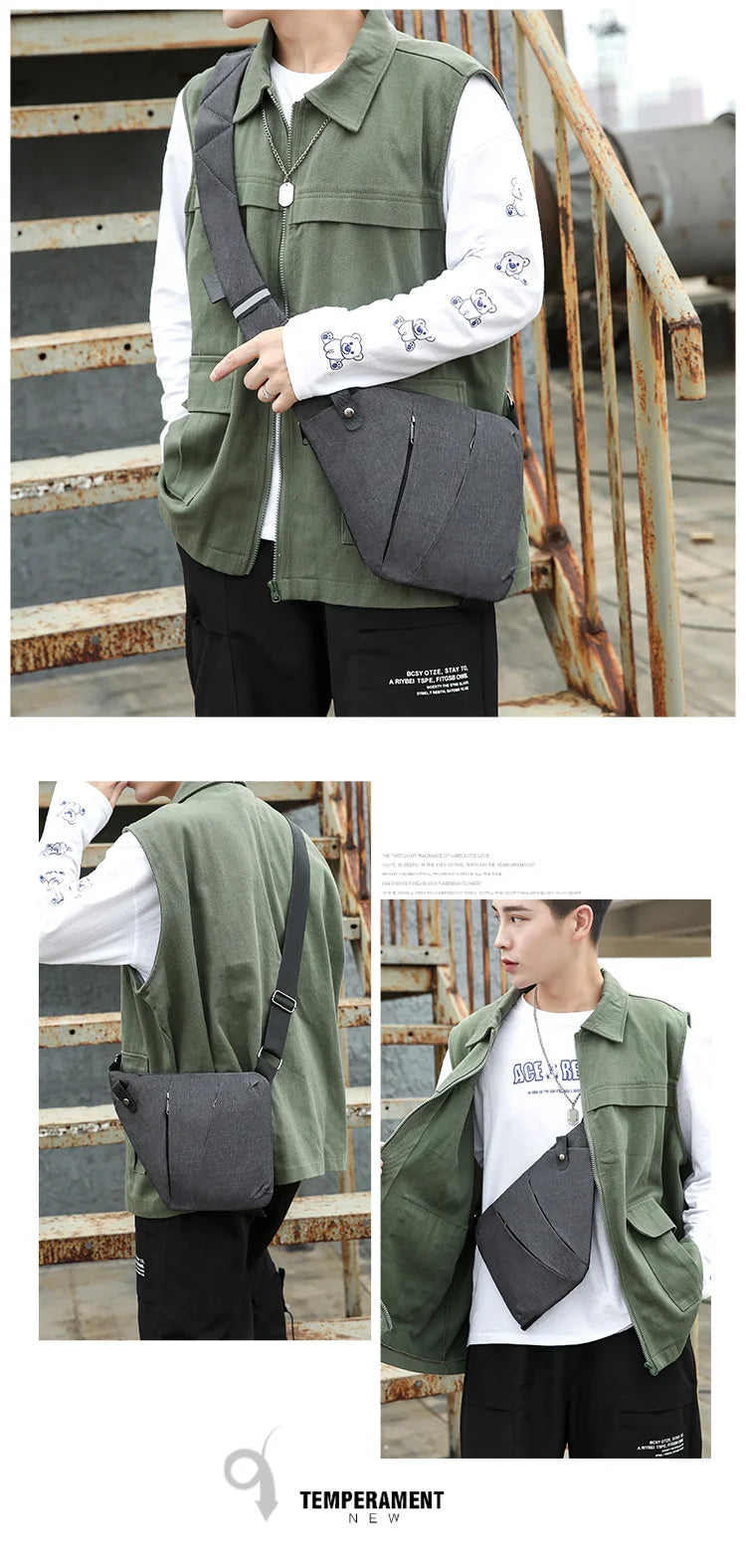 Brand Men Travel Business Fino Bag Burglarproof Shoulder Bag