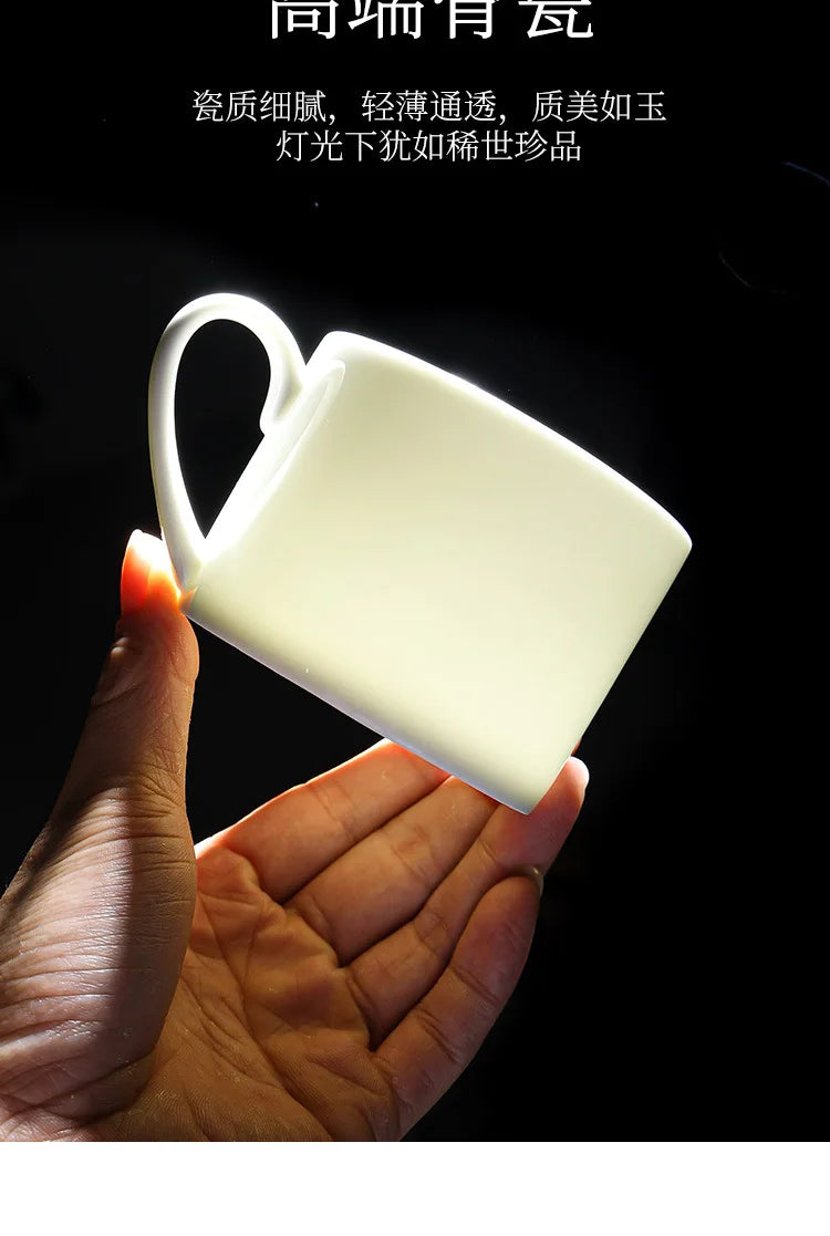 mug Bone china gold edged coffee cup set luxury