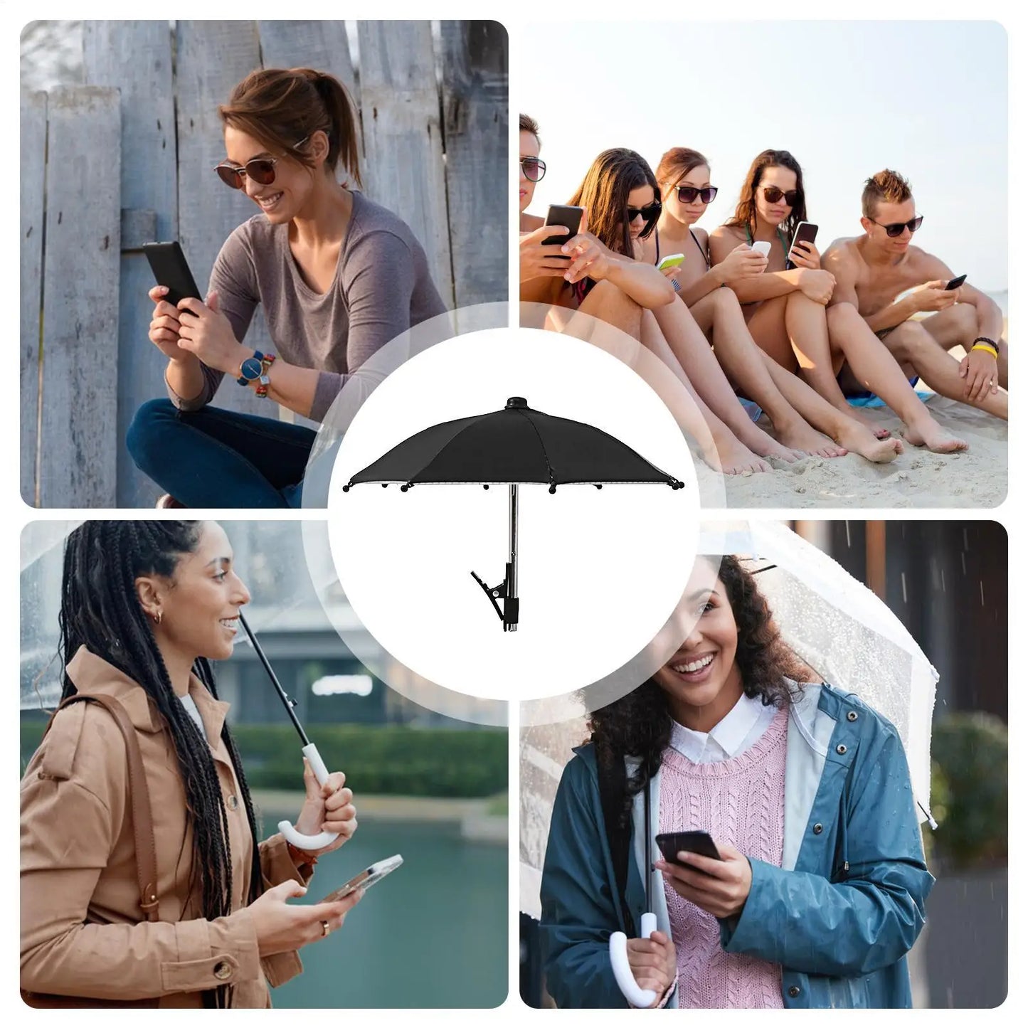 Cell Phone Umbrella Sun Protection Phone Clip