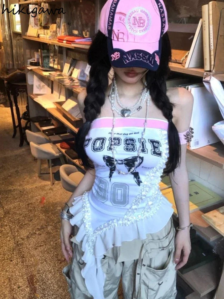 Vest Fashion Irregular Summer Camis Y2k Tops