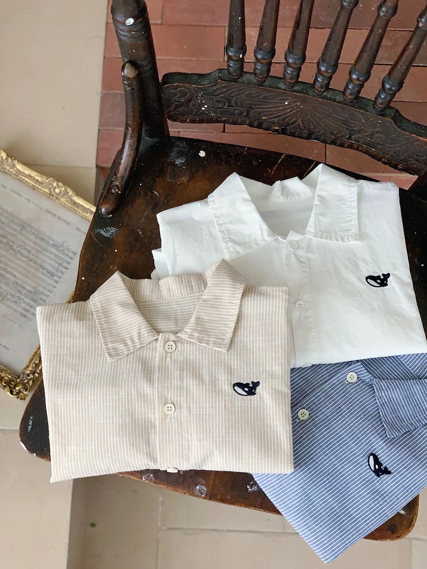 2-7Y Teen Girls Boys Shirt Cotton