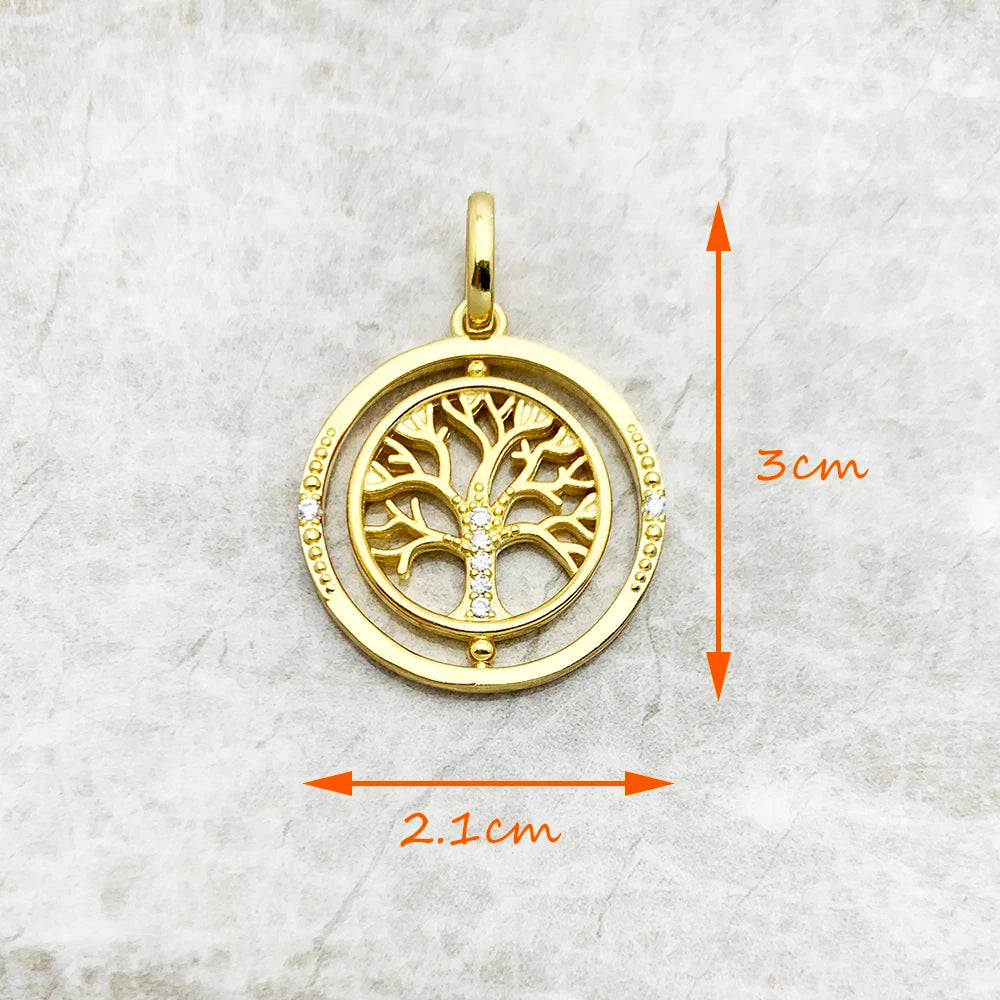 Necklace Life Tree Romantic Brand New Link Chain Fine Jewelry Europe 925 Stering Silver