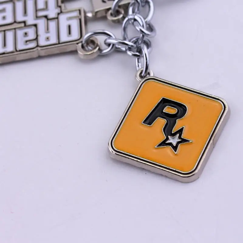 Fashion Jewelry PS4 GTA 5 Keychain Grand Theft Auto V Keyring car pendant Accessories