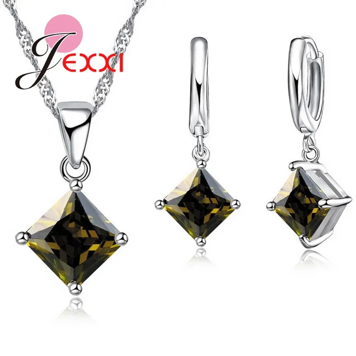 New Arrival Women Accessories Pendant Necklace Earrings Jewelry Set