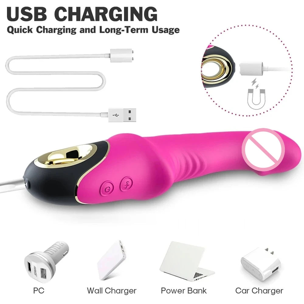 Sex Toys 9 Frequency Dildo Vibrator Silicone