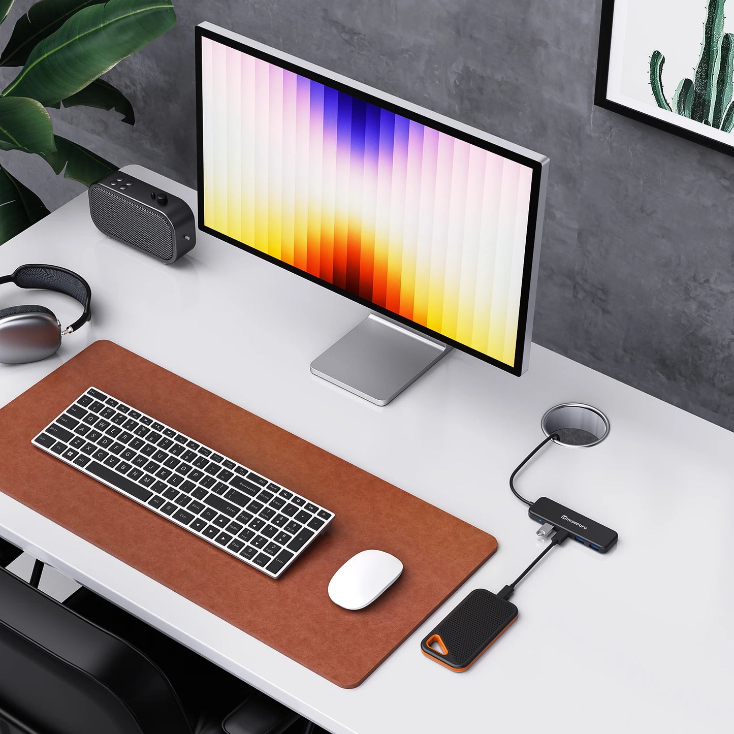 Minisopuru USB HUB 4 Port USB 3.0 External Splitter Multiple Expand High Speed