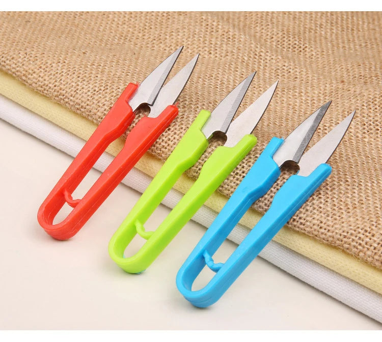 U-Shape Sewing Scissors Stainless Steel Clippers for Yarn Embroidery Tailoring