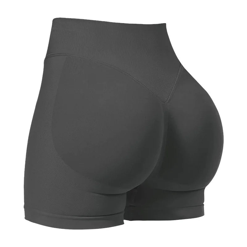 Women's High-Waisted Seamless Fitness Shorts