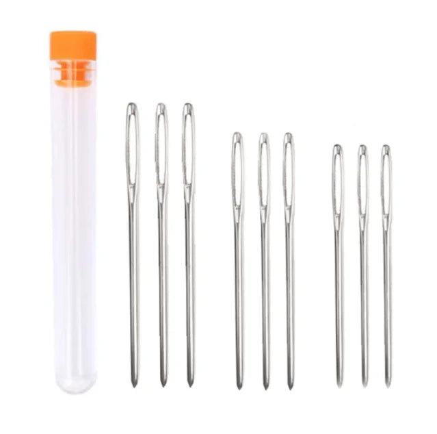 18/12pcs 7/6/5.3cm 3 Sizes Large Leather Hand Sewing Needles