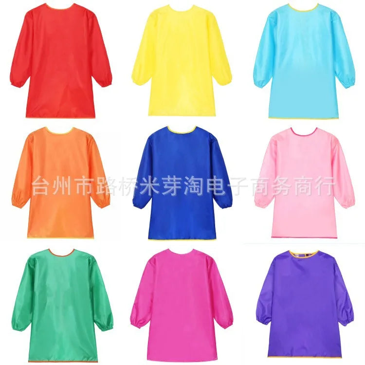 New Baby Boy Girl Feeding Bibs Long Sleeve Apron Waterproof