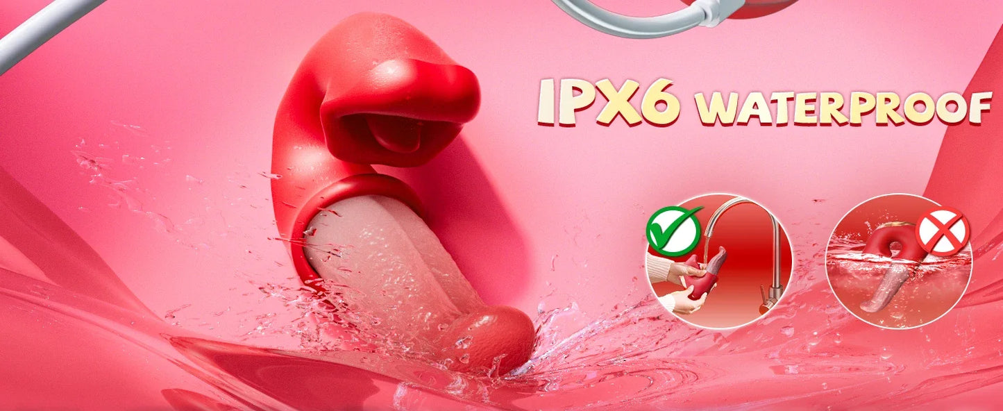 3 in 1 Tongue Thrusting Vibrator Sex Toys