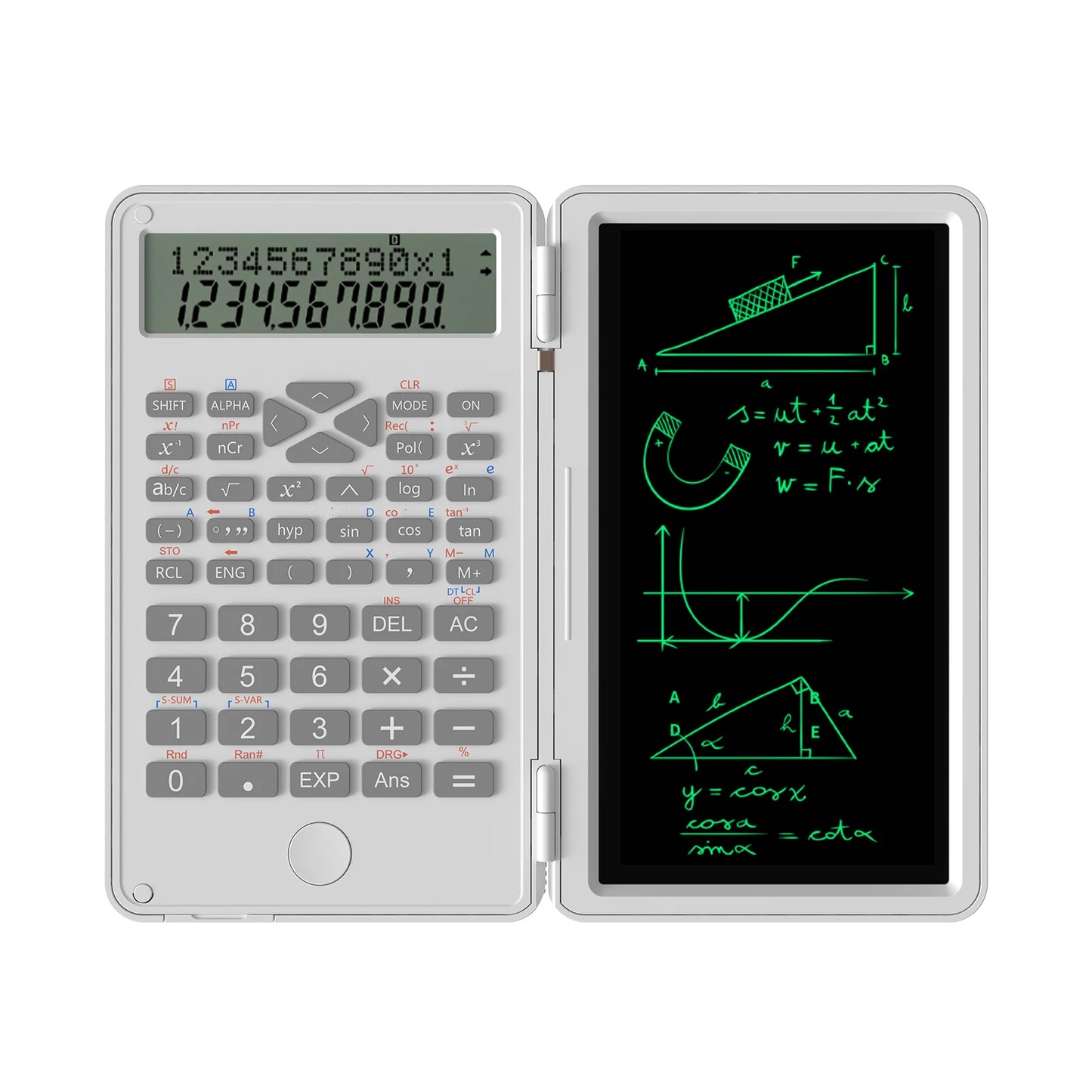 Scientific Calculator with Erasable Writing Board 2 Line LCD