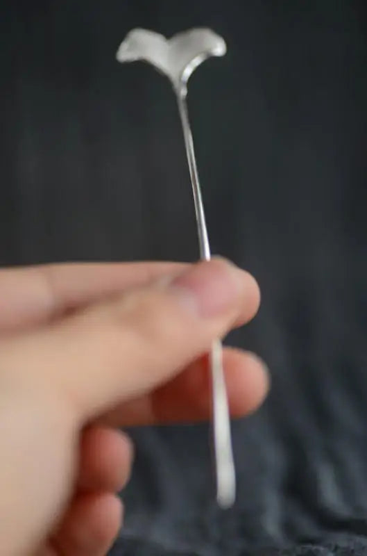 Designer original new in jewelry for women antique apricot leaf hairpin 925 silver