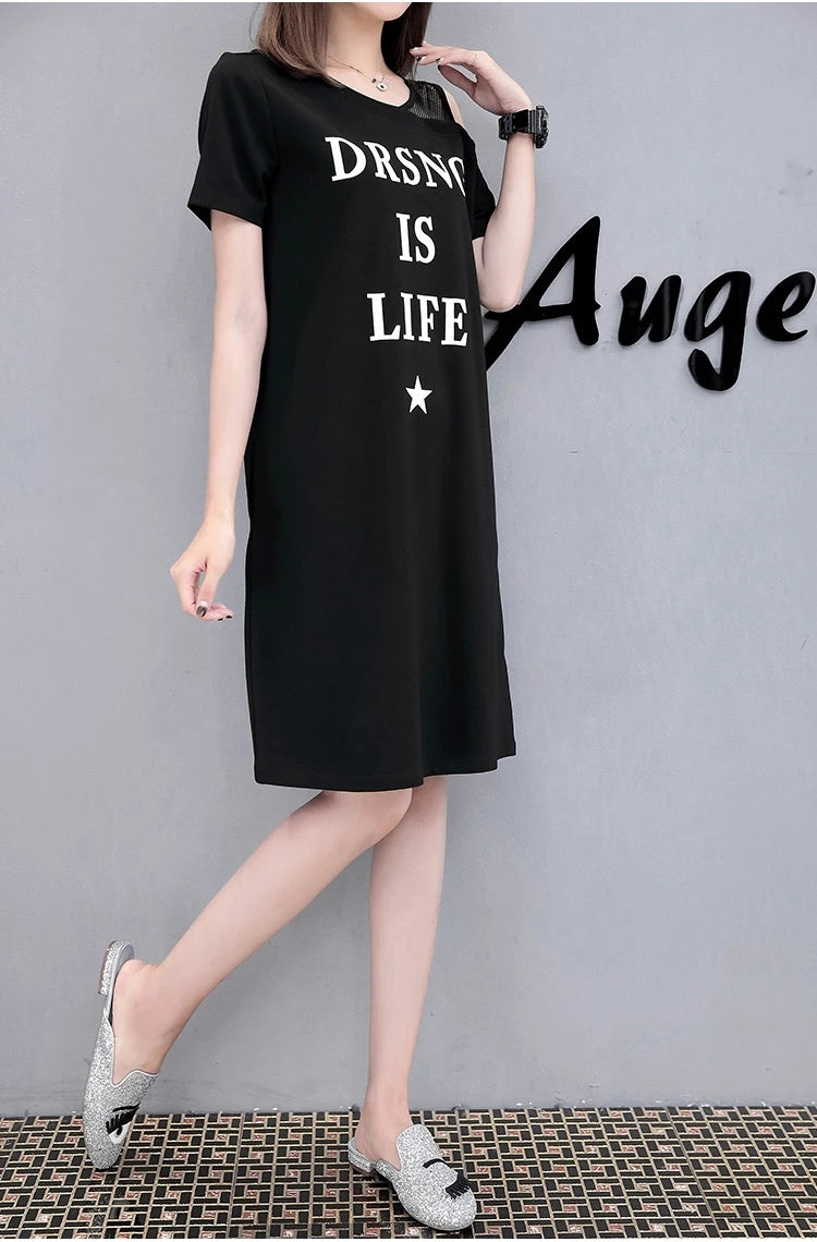 Midi Dress Short Sleeve Summer Stylish Gauze Off Shoulder
