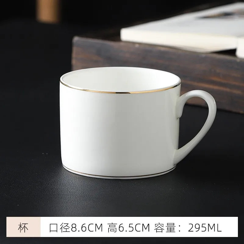 mug Bone china gold edged coffee cup set luxury