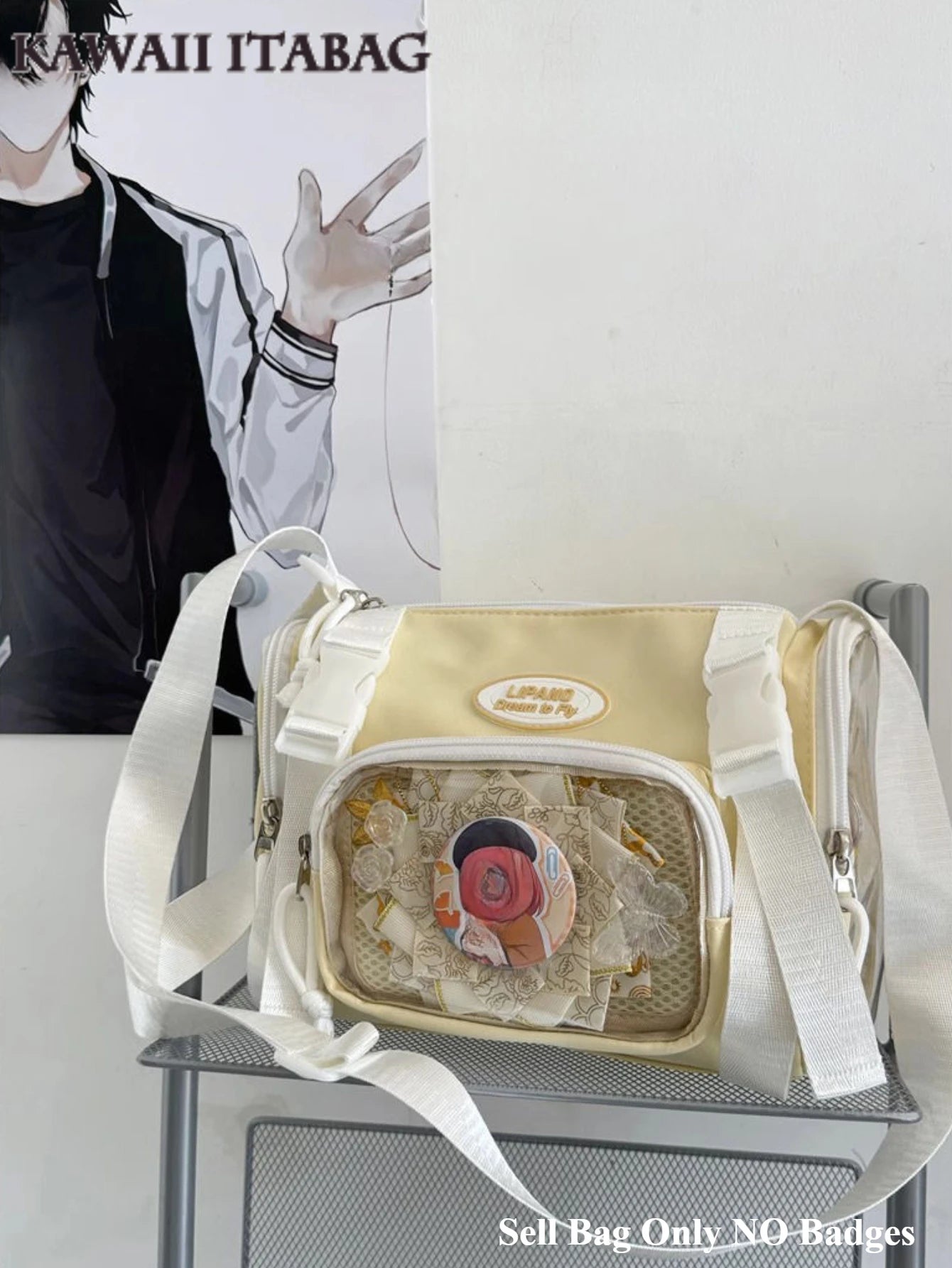 Women Multipocket Clear Transparent Bag Summer Crossbody Bags