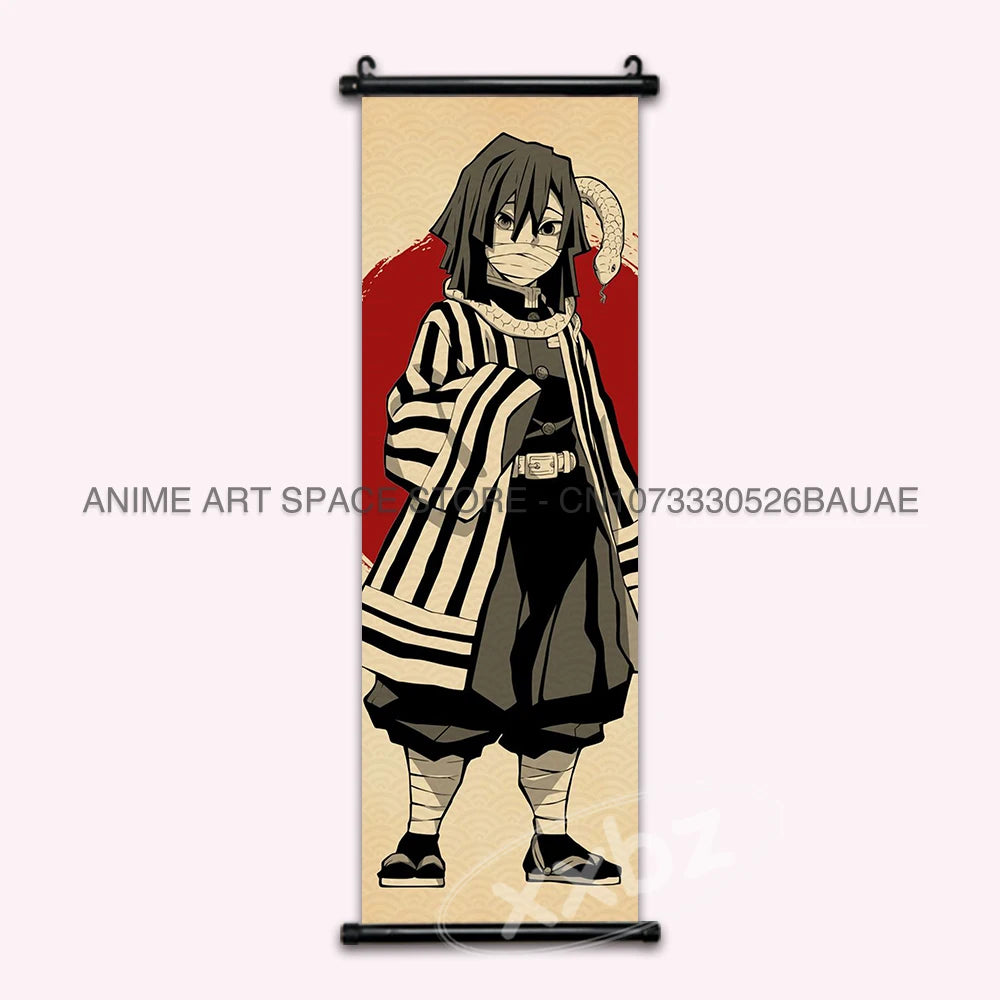Demon Slayer Hanging Painting Modern Wall Artwork Scroll Picture Canvas