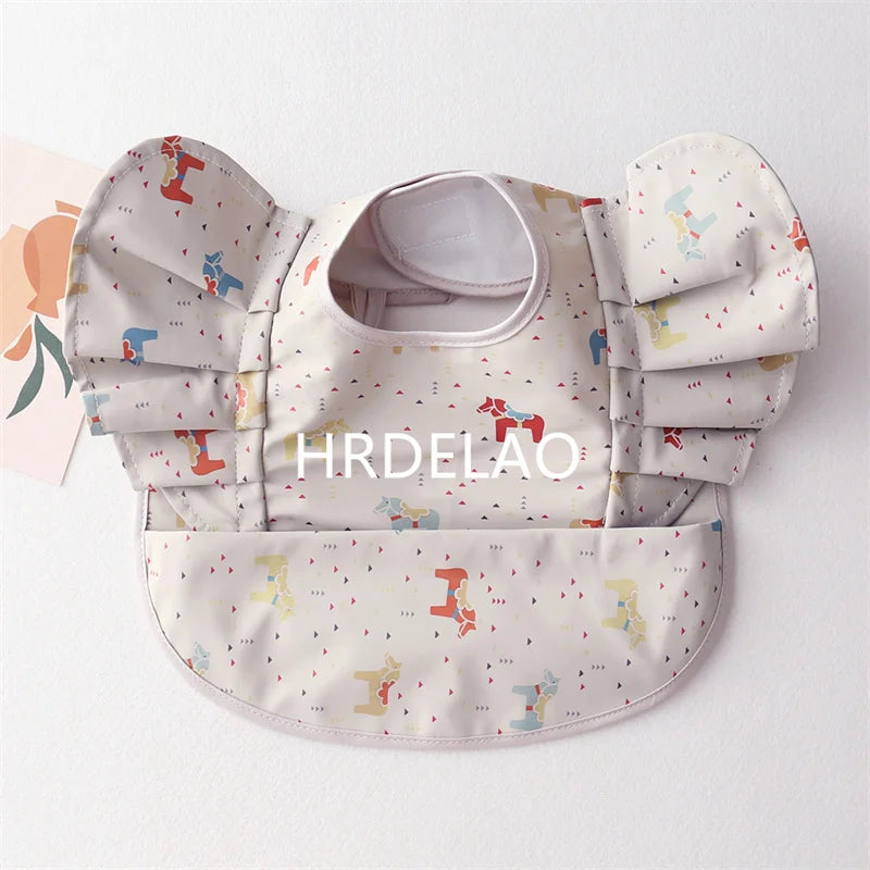 Baby Bibs INS Nordic Style Angel Feed Pocket Burp