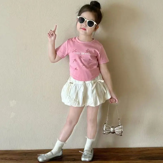 Baby Clothes Set Girls Bow Blouse Suit