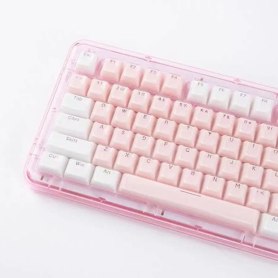 Jelly Round Translucent Key Caps OEM Profile for Cherry MX Mechanical Keyboard