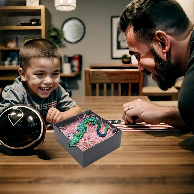 3D Printed Dragon Ornaments Luminous Chinese Long Flexible Articulated