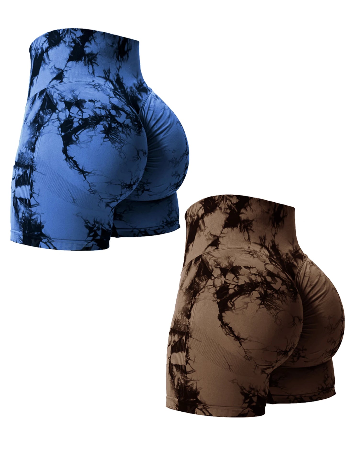 2PCS Tie Dye Gym Shorts