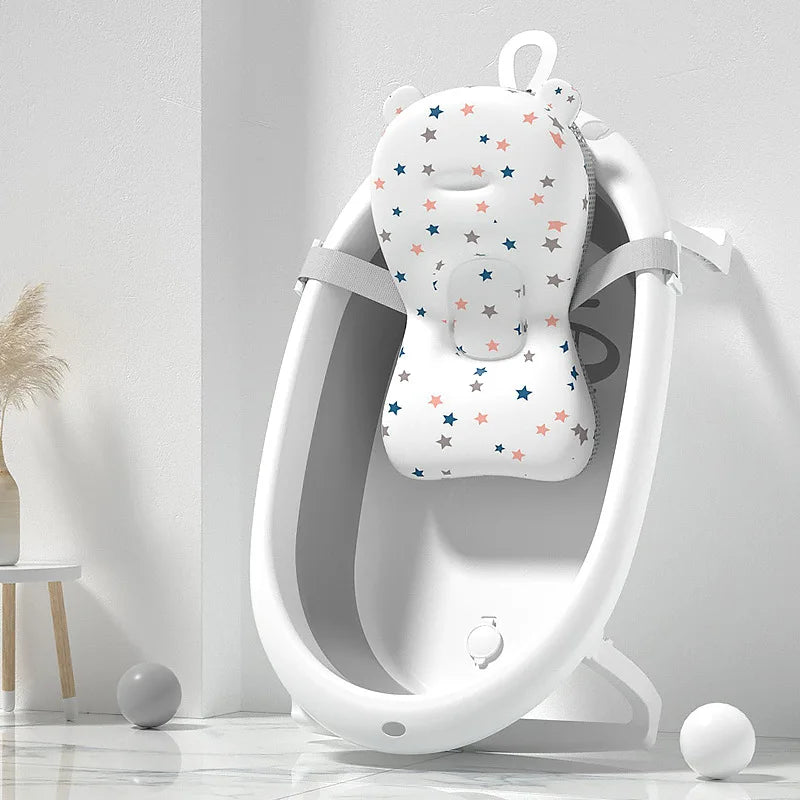 Baby digital temperature sensitive bath tub for baby sitting and lying