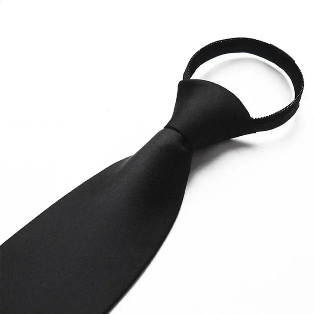 Black Color Fashion Simple Clip on Tie